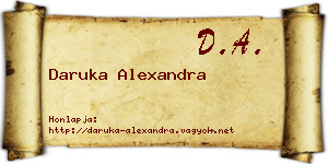 Daruka Alexandra névjegykártya