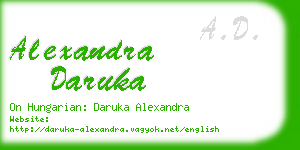 alexandra daruka business card